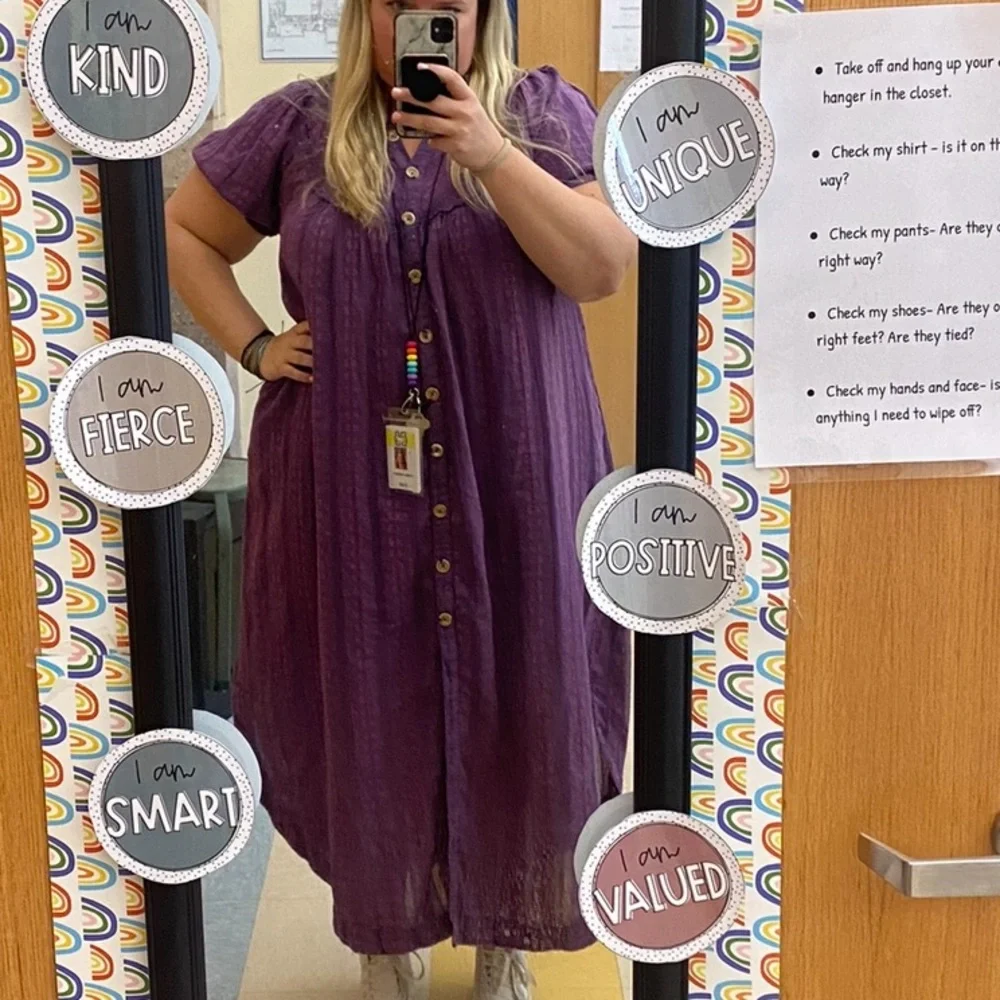 Free People Purple Midi Dress - Picture 1 of 4